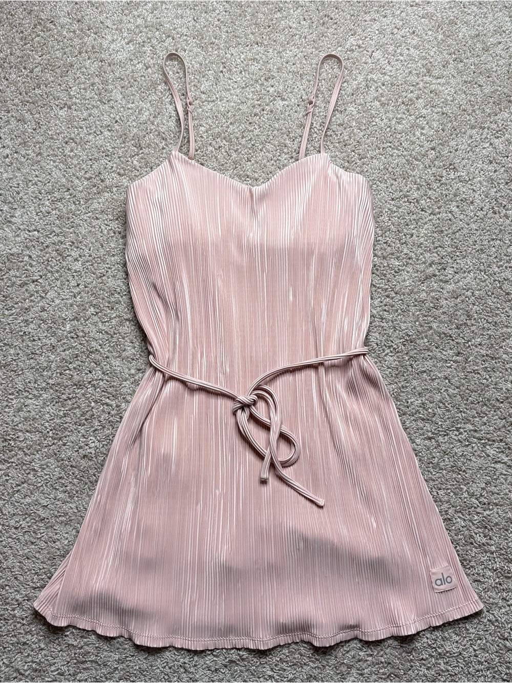 Alo Yoga Micro Plisse Game On Tennis Dress - Picture 1 of 5